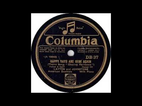 Layton And Johnstone — Layton & Johnstone - Happy Days Are Here Again (1930)