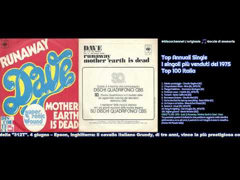 Dave (13) — VINILE" N.196- 1975 - (Lati: 2) Runaway / Mother Earth Is Dead - Dave