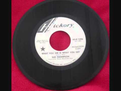 Sue Thompson — Sue Thompson ~ Here's To Forever / What You See Is What You Get (Hickory Promotional Record 1971)