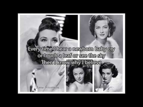 Jane Froman — JANE FROMAN - I Believe (1953) with lyrics