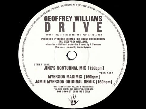 Geoffrey Williams — Geoffrey Williams - Drive (Jinx's Nocturnal Mix) 1996