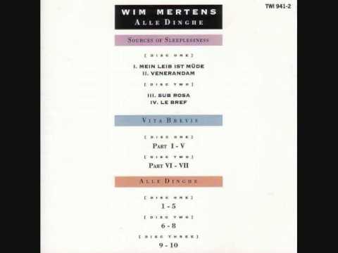 Wim Mertens — Wim Mertens Sources of Sleeplessness