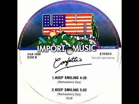 Confetti's — Confetti's • Keep Smiling (Maxi Single Version) (1989)