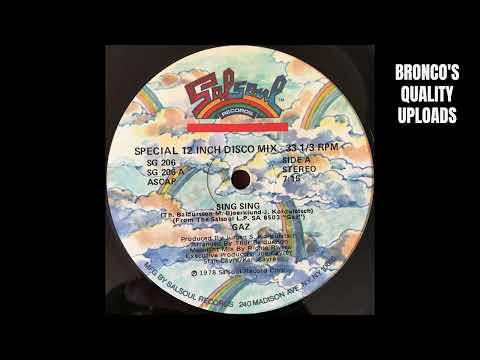 Gaz — GAZ * SING SING (SALSOUL)
