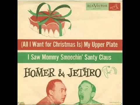 Homer And Jethro — Homer & Jethro "(All I Want for Christmas Is) My Upper Plate" 45 vinyl single