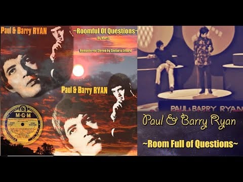 Paul & Barry Ryan — Paul and Barry Ryan ~Roomful Of Questions~ Video 1968 Remastered Sound Thanks To Stefan & Erhard