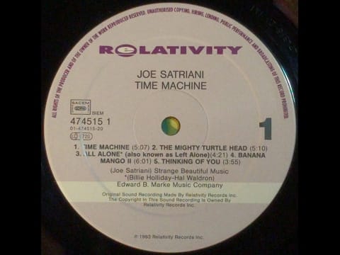 Joe Satriani — {Vinyl} Joe Satriani - Time Machine (Side A)