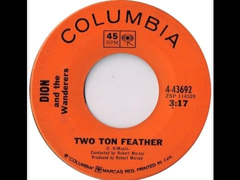 Dion & The Wanderers — Dion and the Wanderers- 2 ton feather  / so much younger s7