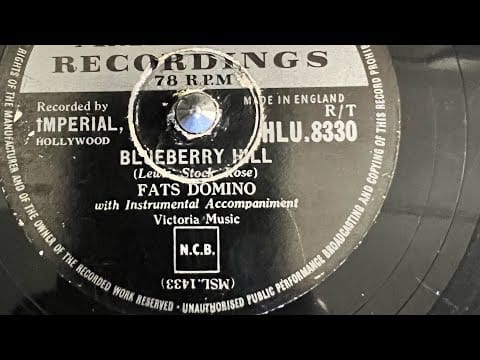 Fats Domino — Fats Domino Blueberry Hill 78rpm e