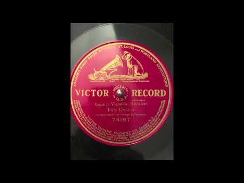 Fritz Kreisler — Caprice Viennois - Fritz Kreisler, violin  1910