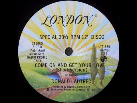 Donald Lautrec — Donald Lautrec   Come and get your love (Short Version)