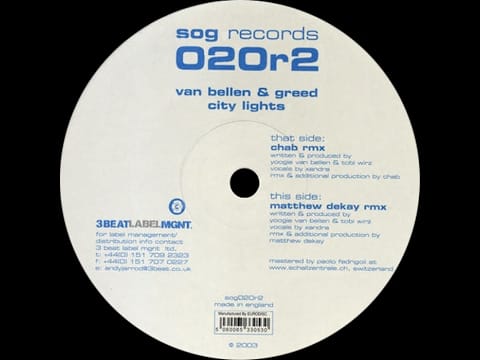Van Bellen — Van Bellen & Greed ‎– City Lights (Chab Remix)