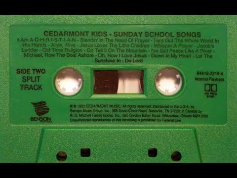 Cedarmont Kids — Cedarmont Kids- Sunday School Songs Cassette (1993 Version)