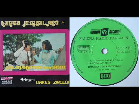 Zaleha Hamid — Zaleha Hamid with the Orkes Zindegi Orchestra - Pertemuan Chinta (Malay garage pop 45 7" vinyl)