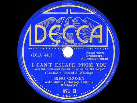 Bing Crosby — 1936 HITS ARCHIVE: I Can’t Escape From You - Bing Crosby (Jimmy Dorsey orch.)
