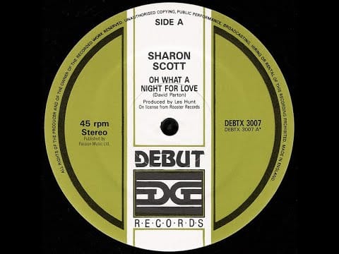 Sharon Scott (2) — Sharon Scott - Oh what a night for love 1986