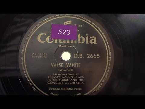 Freddy Gardner — Freddy Gardner (saxophone): Valse Vanite. (1950).