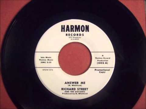 Richard Street — Richard Street & The Distants - Answer Me - Thelma 82335 / Harmon 1002 - 1962