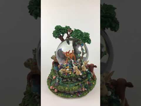 Hal Smith — Vintage Disney Bambi Snow Globe with Motion Characters and Music