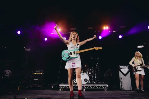 "The country is absolutely fucked": Lambrini Girls amplify the chaos at Reading 2024