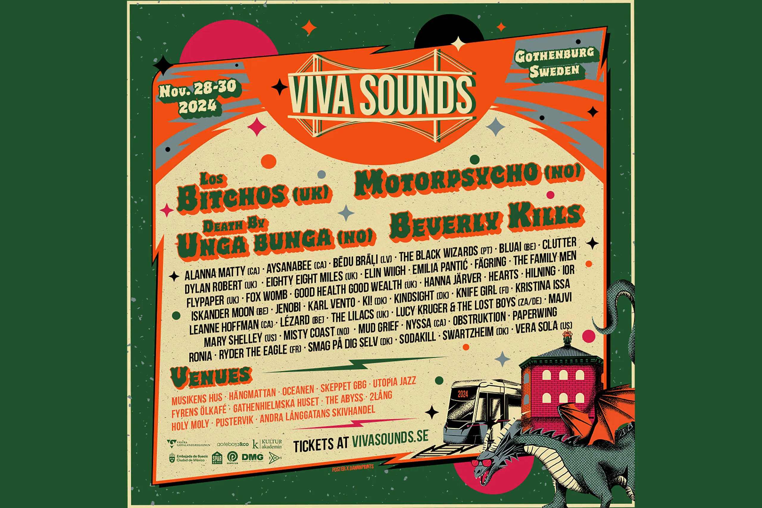 Nordic nights and new noise: Gothenburg's Viva Sounds returns for 2024 - here are some highlights from the lineup