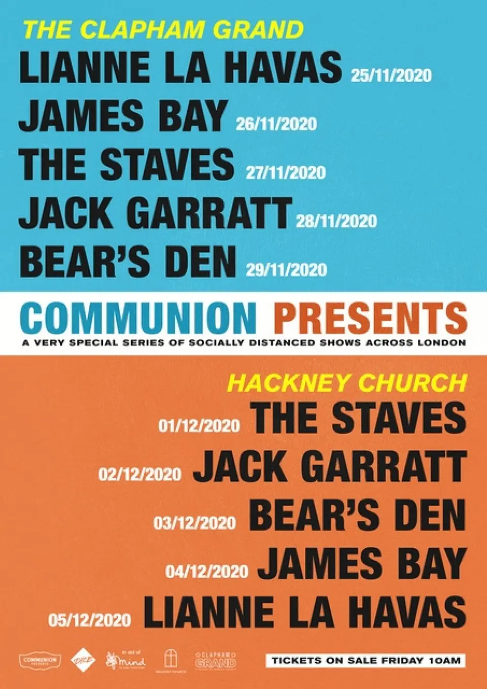 The Staves, Bear’s Den and Lianne La Havas are taking part in a new gig series in London