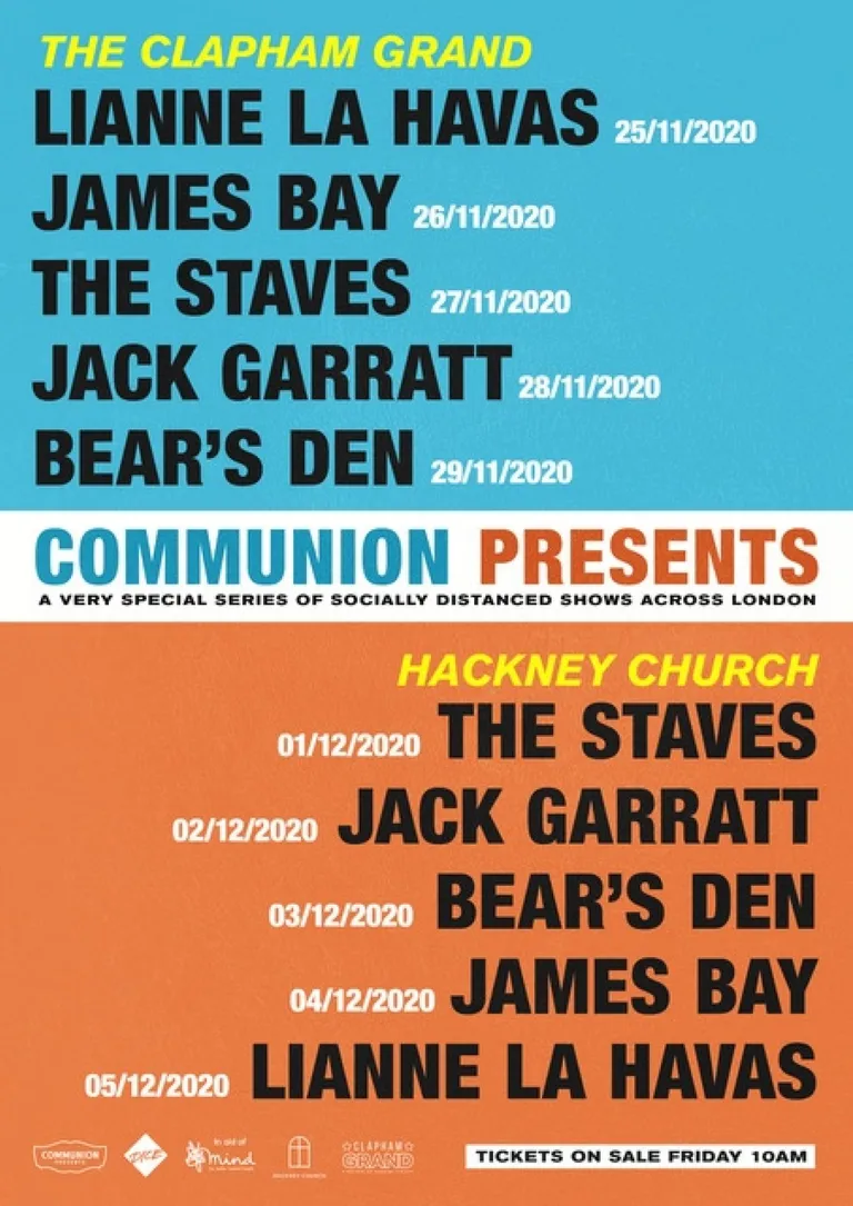 The Staves, Bear’s Den and Lianne La Havas are taking part in a new gig series in London