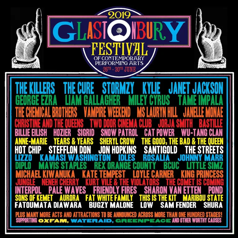 The Killers, The Cure, Miley Cyrus, Tame Impala, Billie Eilish and more are all playing Glastonbury 2019