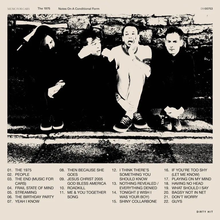 The 1975 have revealed the final tracklisting and release date for 'Notes On A Conditional Form'