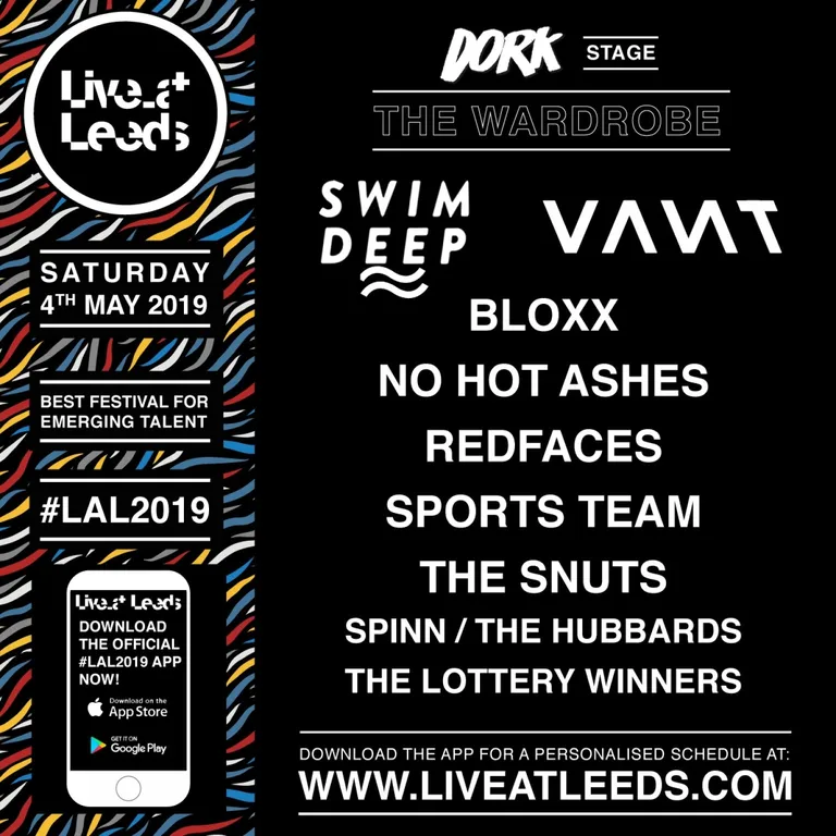 Here’s the line-up for Dork’s stage at Live At Leeds, feat. Swim Deep, Sports Team and more
