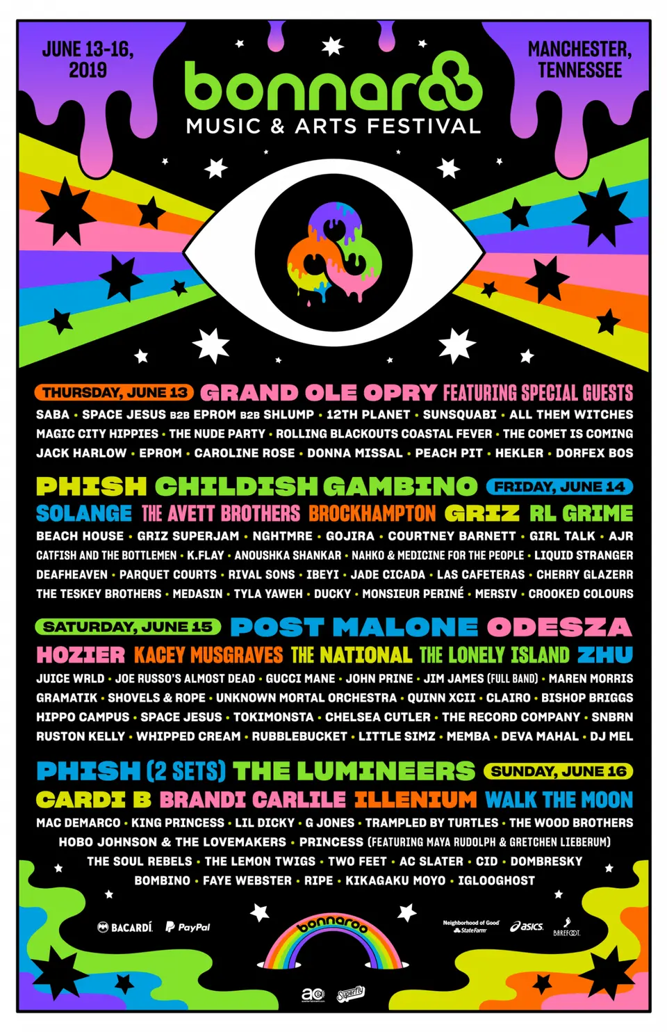 Childish Gambino, Brockhampton, Solange and The National are all playing Bonnaroo 2019.