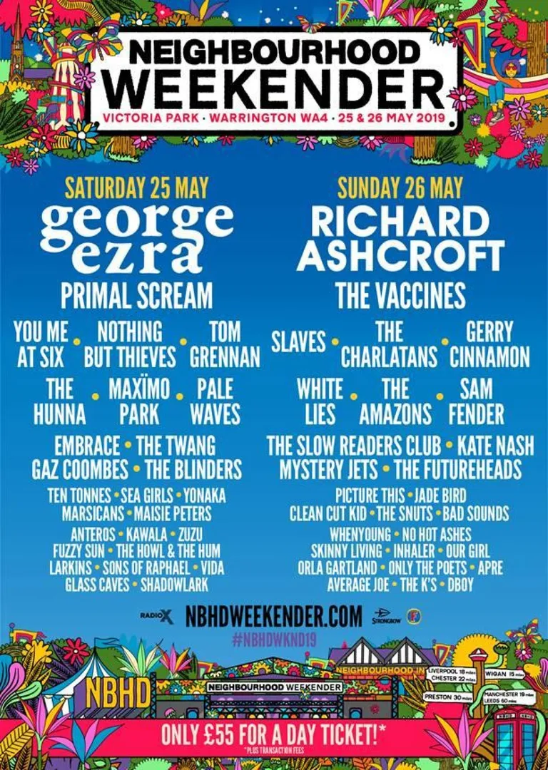 The second wave of acts for Neighbourhood Weekender features The Futureheads, White Lies and more