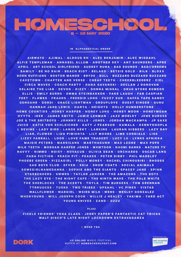 Circa Waves, The Amazons, SWMRS, L Devine, mxmtoon and more join the latest additions for our online festival Homeschool