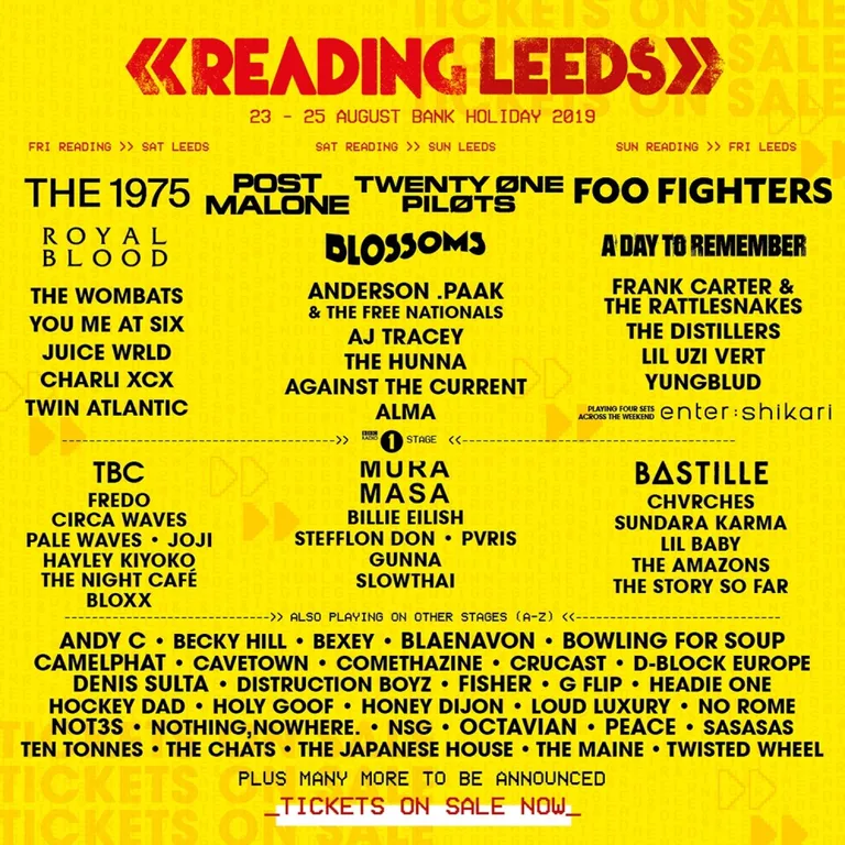 CHVRCHES, Royal Blood, Charli XCX and more have all joined the line-up for Reading & Leeds 2019