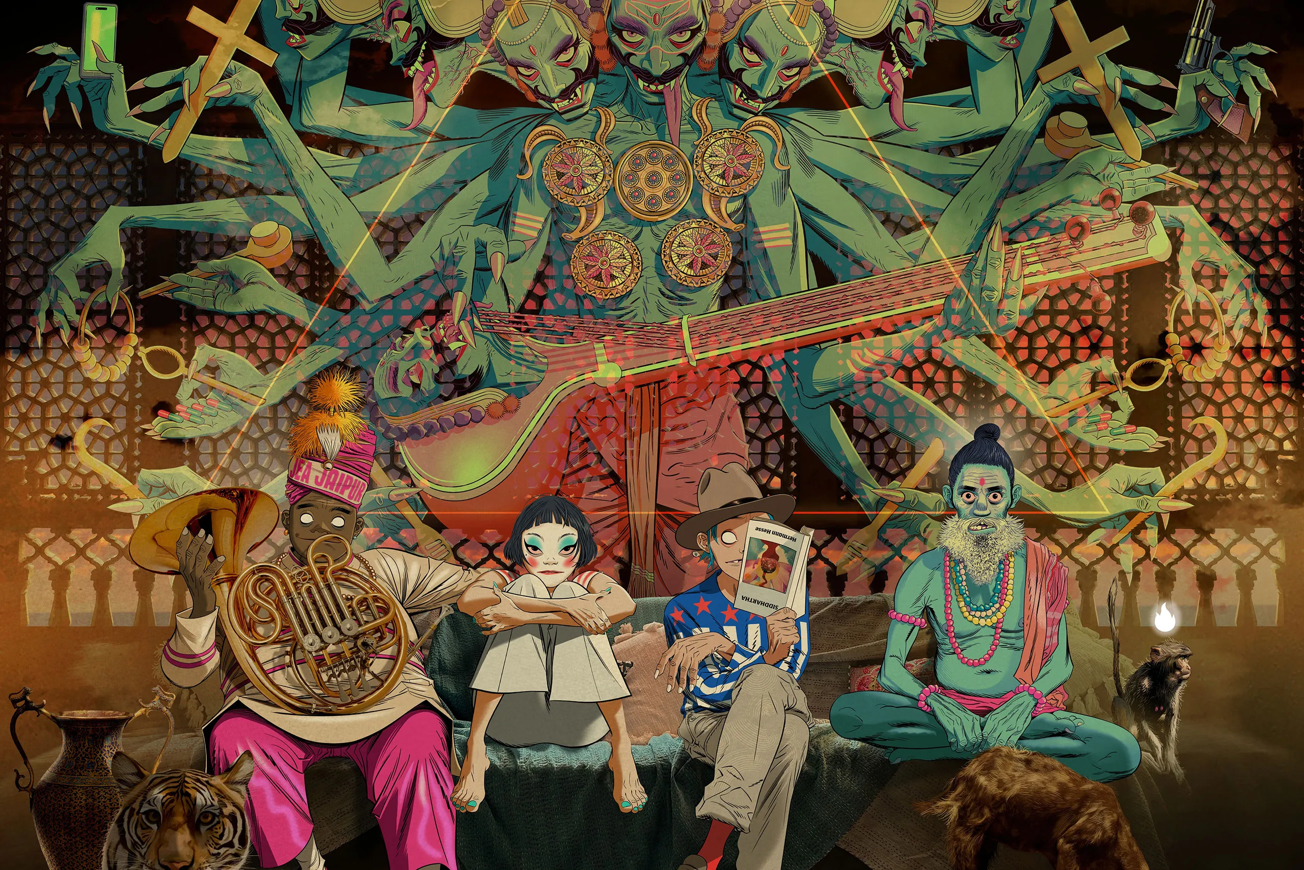 Gorillaz have announced their new album 'The Mountain' with first track 'The Happy Dictator' featuring Sparks