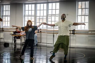 First-look images have been released of Nicola Roberts in Hadestown rehearsals at London's Lyric Theatre