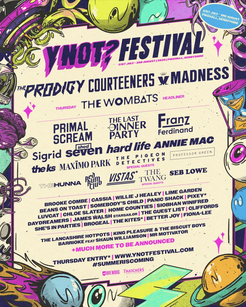 The Prodigy, Courteeners and Madness are going to headline Y Not Festival 2025